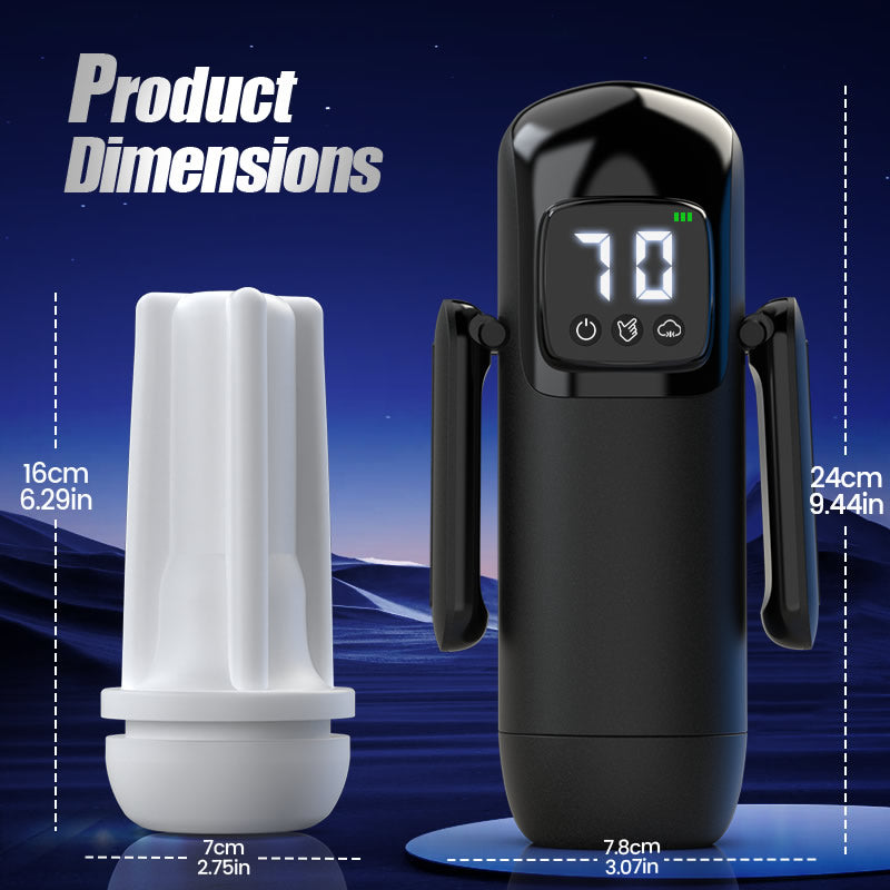 Phantom - 7 Suctions 7 Vibrations Dual Handles Large Granule Channel Texture Male Masturbator Masturbation Cup - Tophatter Daily Deals